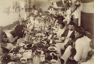 Banchetto reale alla Casa della Barca del Re Kalakana, c.1875 da Unbekannt Unbekannt